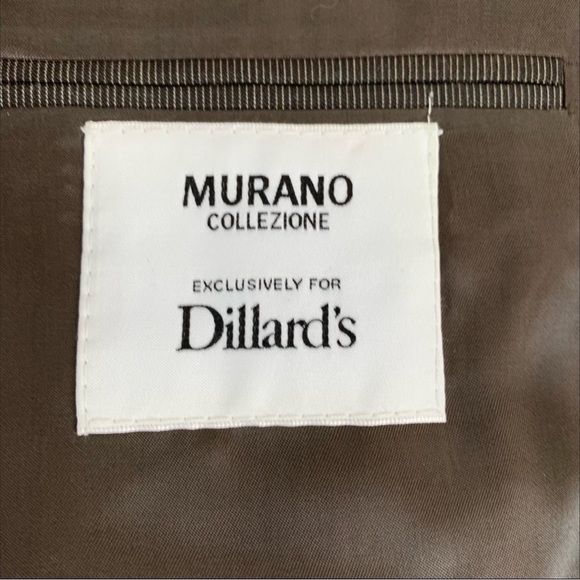 Murano Collezione Size 44R Jacket size 38 Pants Brown Worsted Wool Suit NEW - Picture 6 of 7